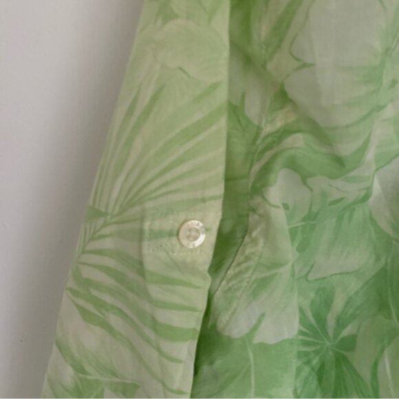 Lauren Ralph Lauren Green Floral Print Blouse - Picture 7 of 8